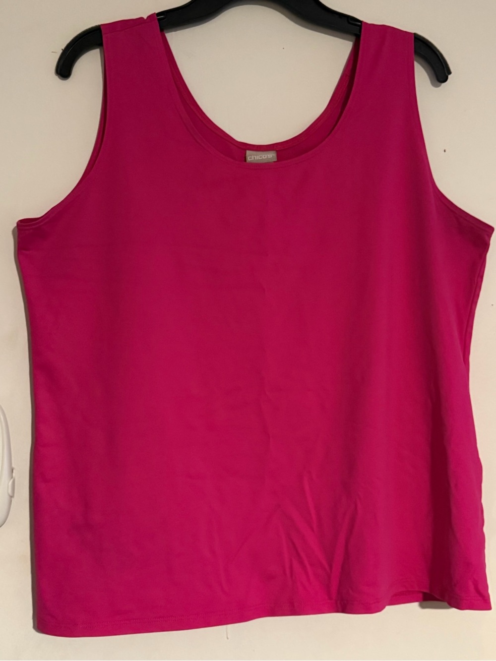 Chico's Pink Scoop Neck Sleeveless Tank Top - Shell- Wide Strap Size XL, Size 3